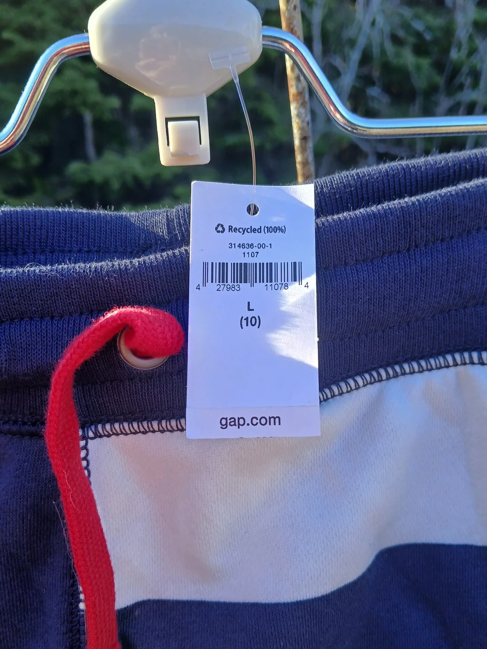Gap Kids 1969 Paris Sweat Shorts American Patriotic Red White Blue Size  10-11